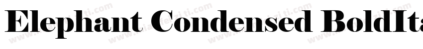 Elephant Condensed BoldItalic字体转换
